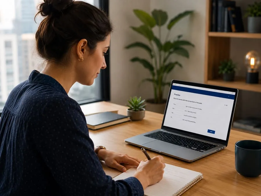 Online derse çalışan öğrenci